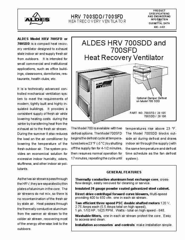 American Aldes Ventilation Hood HRV 700SFD-page_pdf